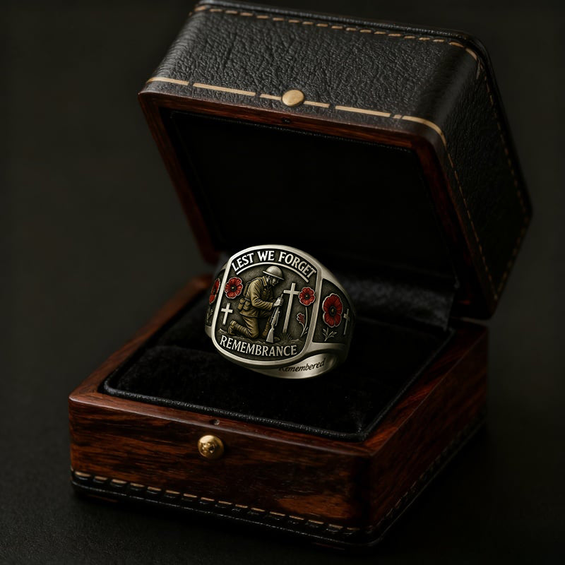 🔥Memorial Day Sale - Honoring the Fallen🌹 2026 Remembrance Soldier Ring - Lest We Forget