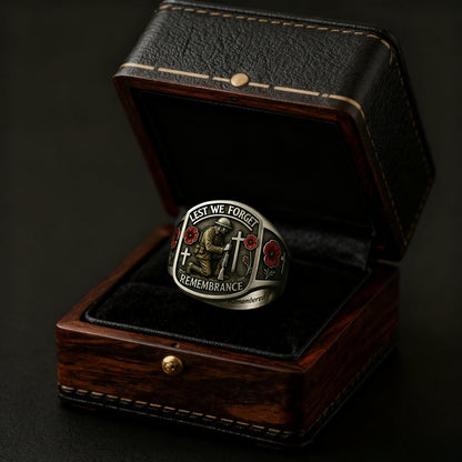 🔥Memorial Day Sale - Honoring the Fallen🌹 2026 Remembrance Soldier Ring - Lest We Forget
