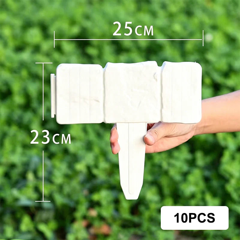 High-quality, durable simulated stone garden fence