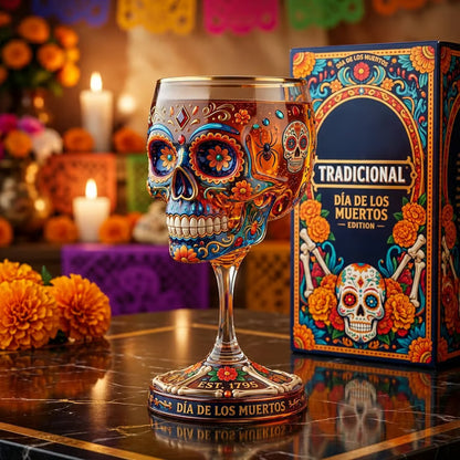 Day of the Dead Collector Goblet – Limited Edition Art Glass