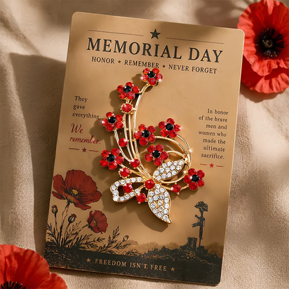 🔥Last Day 49% OFF🔥-Unisex Memorial Day Poppy Exquisite Brooch
