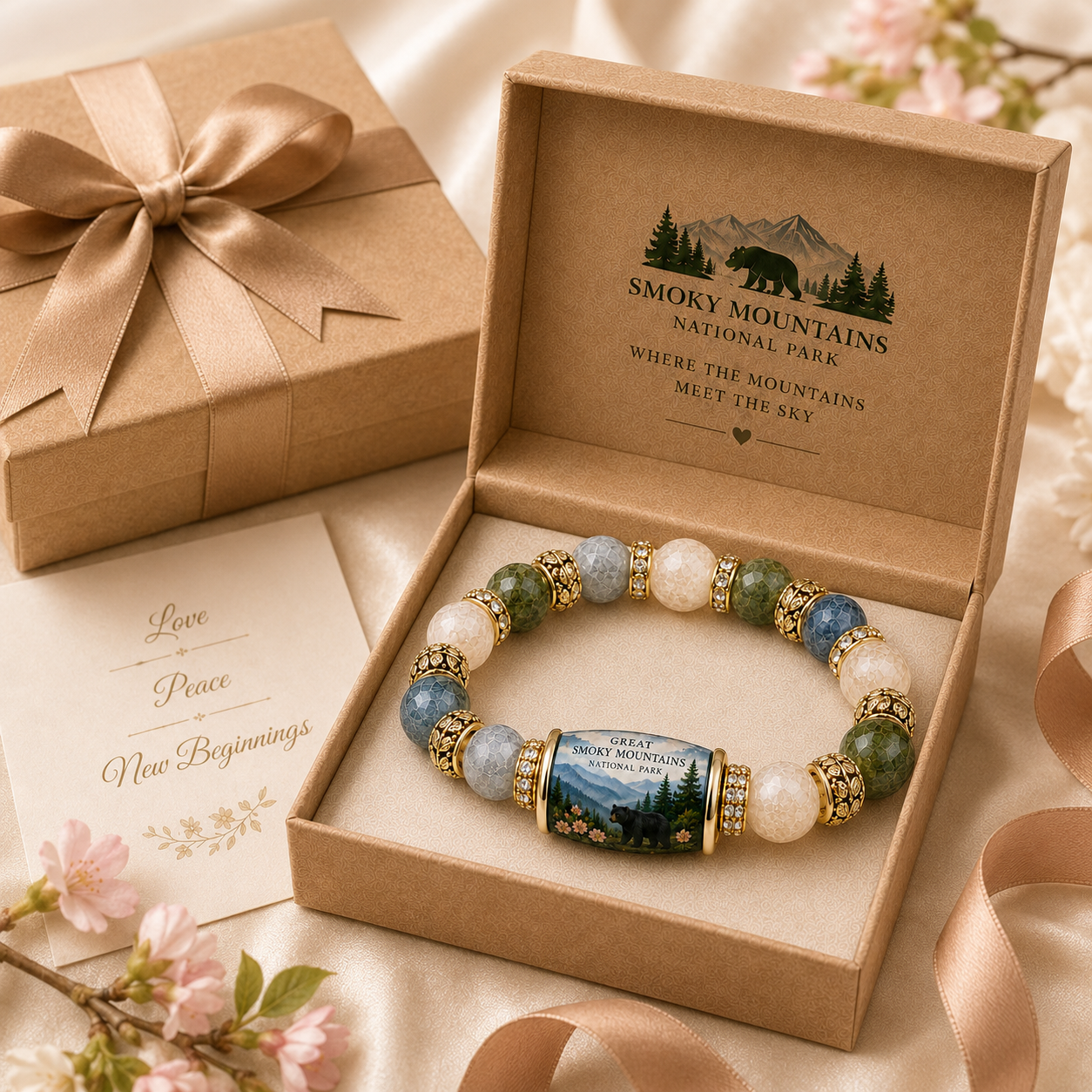🌲 Great Smoky Mountains Garden Bracelet 🌿 | Peace • Wilderness • Healing Energy