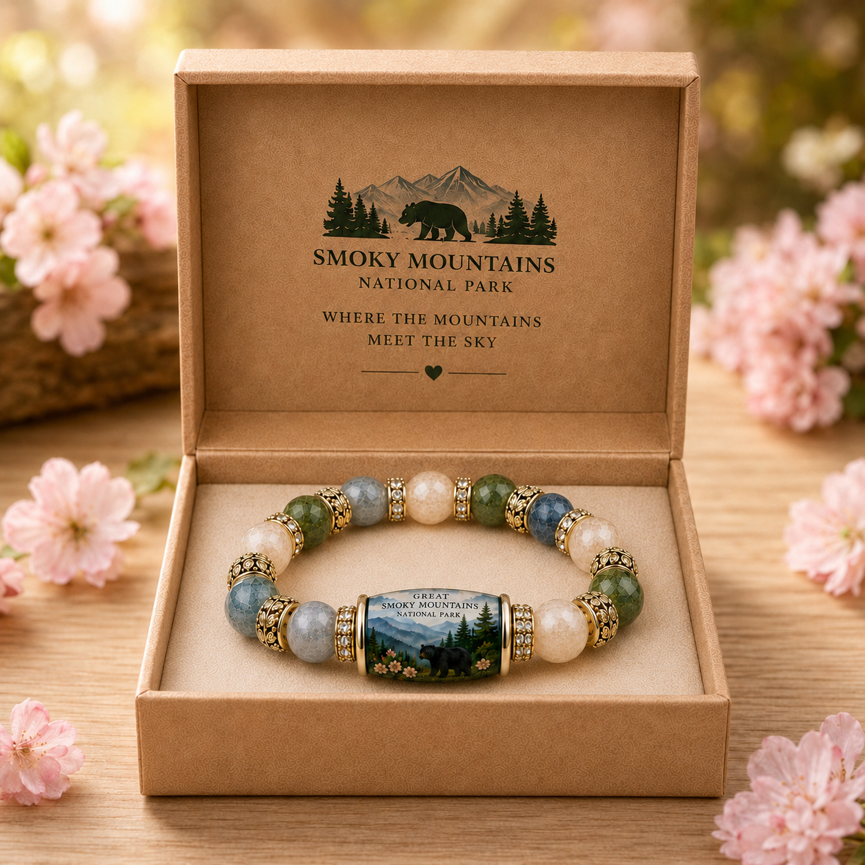 🌲 Great Smoky Mountains Garden Bracelet 🌿 | Peace • Wilderness • Healing Energy
