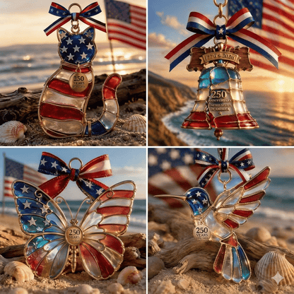 🔥🔥Last Day 49% OFF- America 250th Anniversary Patriotic Stained Glass Ornament