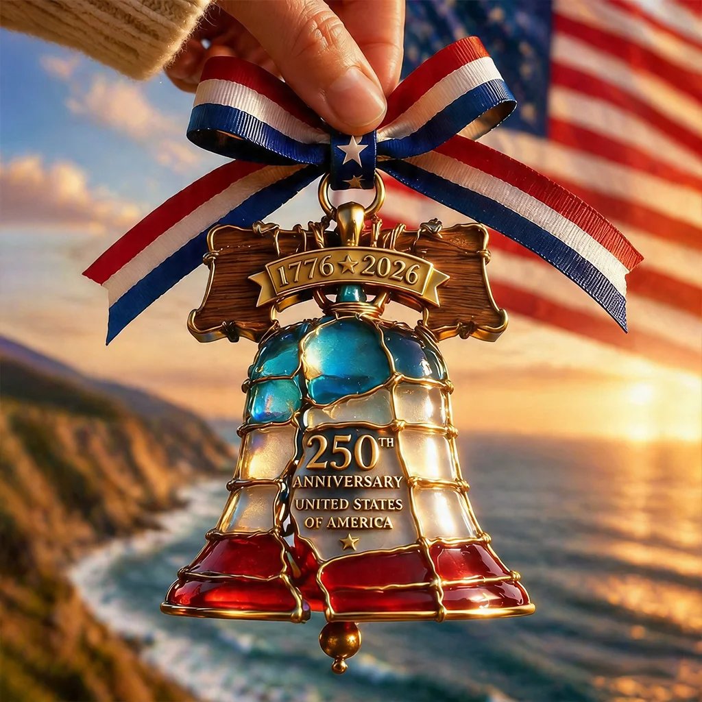 🔥🔥Last Day 49% OFF- America 250th Anniversary Patriotic Stained Glass Ornament