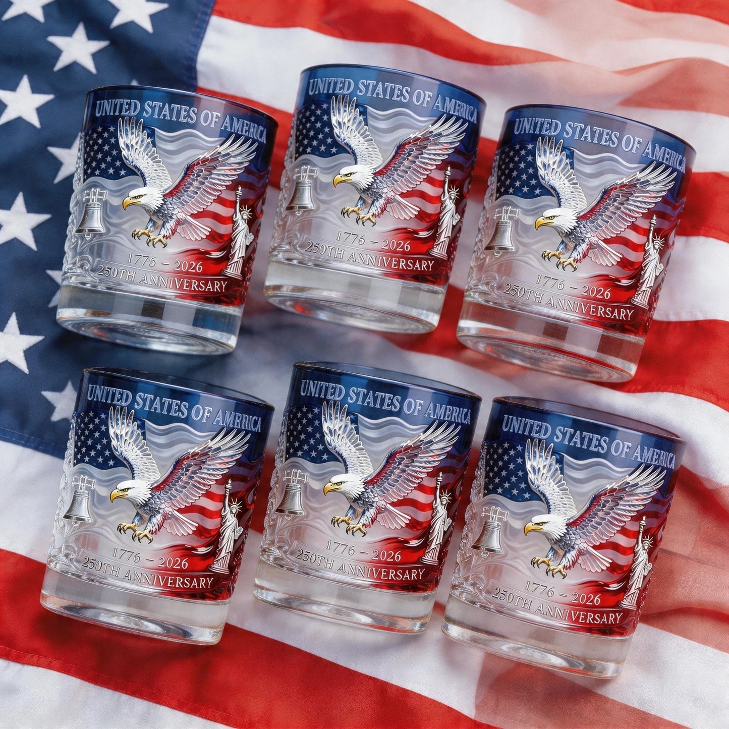 ❤️Limited Edition 2026 USA 250th Anniversary Commemorative Glass – 1776-2026 Heritage Edition