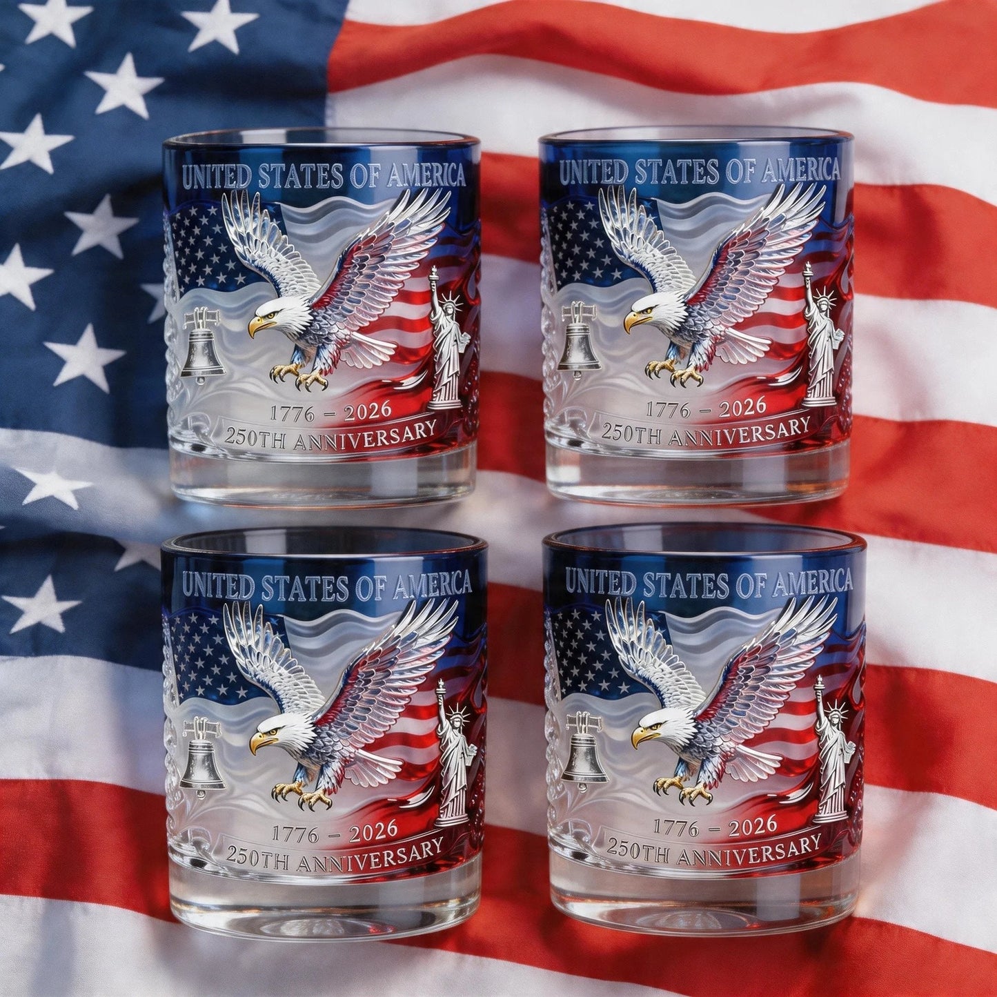 ❤️Limited Edition 2026 USA 250th Anniversary Commemorative Glass – 1776-2026 Heritage Edition