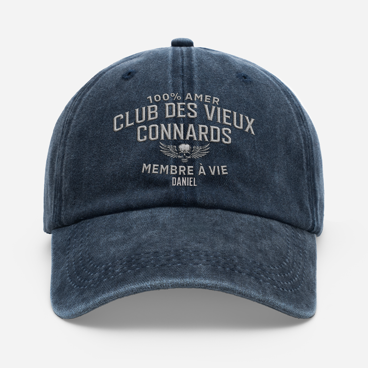 Casquette Homme Personnalisée Délavée Drôle - Vieux Connards Cadeau Papa Papy