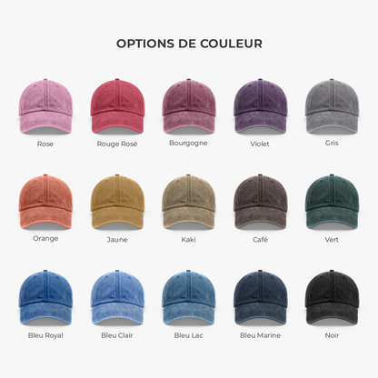 Casquette Homme Personnalisée Délavée Drôle - Vieux Connards Cadeau Papa Papy