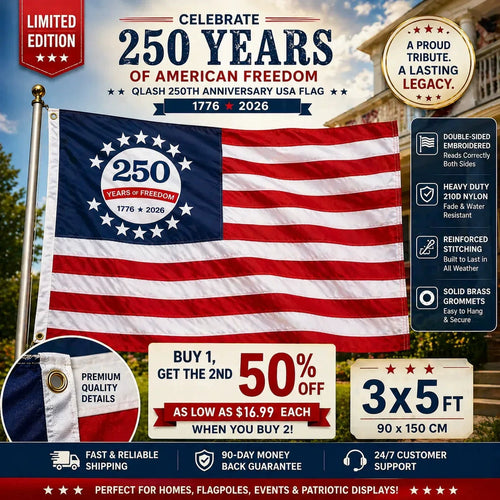 🔥Last Day 50% OFF - 🇺🇸✨ 250th Anniversary Commemorative USA Flag (1776–2026)