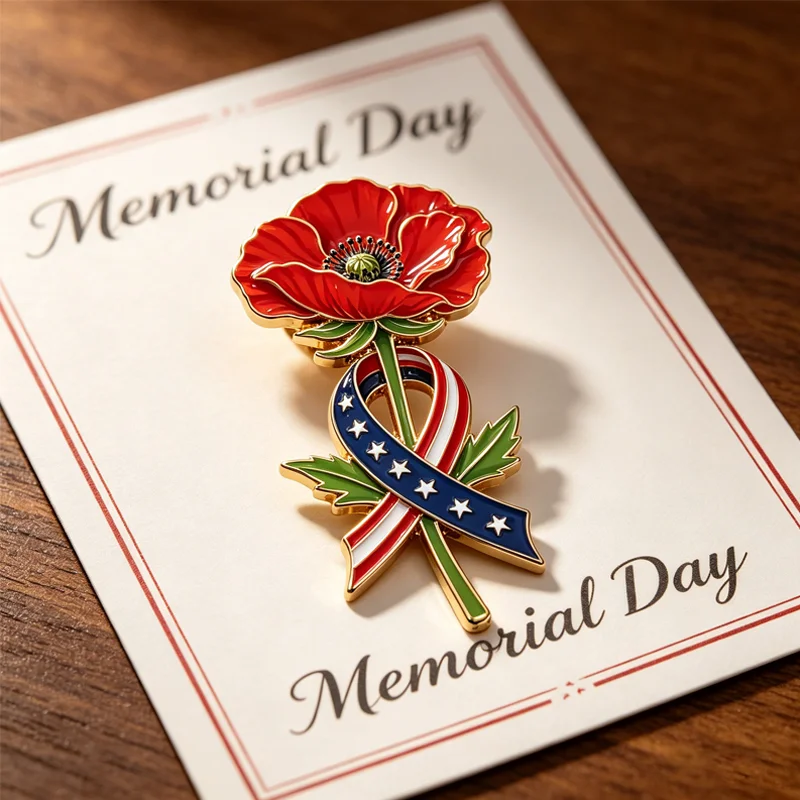 🔥Last Day 49% OFF🔥-Unisex Memorial Day Poppy Exquisite Brooch