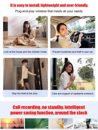 [Hidden camera HD night vision]No WIFI or electricity required💯Tiny and installs in 1 second ⚠️Remote real-time viewing