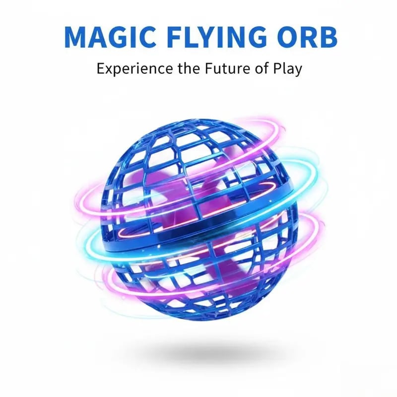 🚀 Levitating Induction Flying Ball – Smart Glow Gyro for Fingertip Play