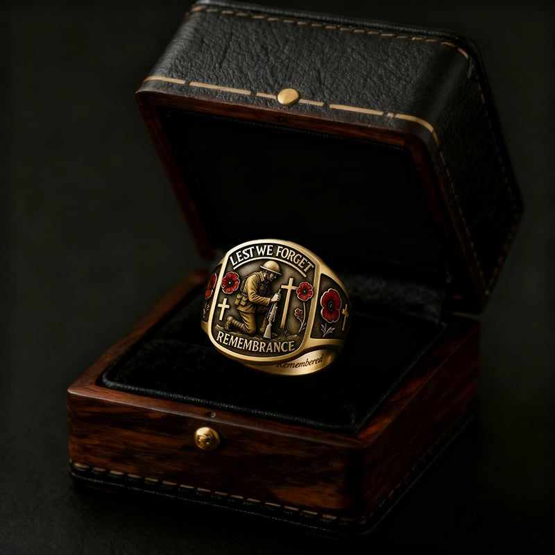 🔥Memorial Day Sale - Honoring the Fallen🌹 2026 Remembrance Soldier Ring - Lest We Forget