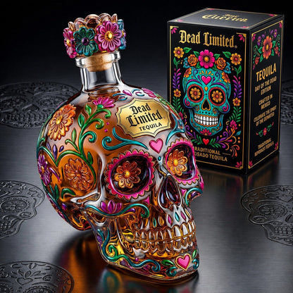 🍷Limited edition Day of the Dead tequila bottle🎁