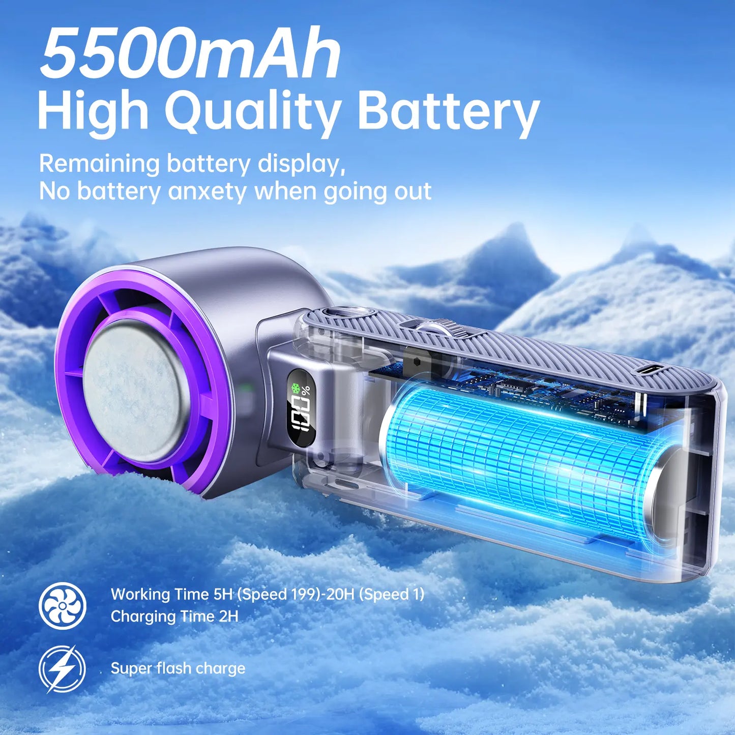 Portable fan Handheld High Speed Fan 199 Adjustable Levels Foldable for Summer Travel Vacation Essentials& Outdoor Activities cool fan
