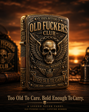 ☠️ Old Fuckers Club Vintage Lighter | 2026 Limited Edition Collectible Metal Lighter