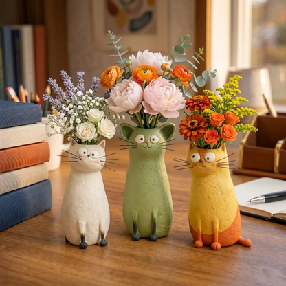 😻LAST DAY49% OFF -🔥 Handcrafted Quirky Cat Vase