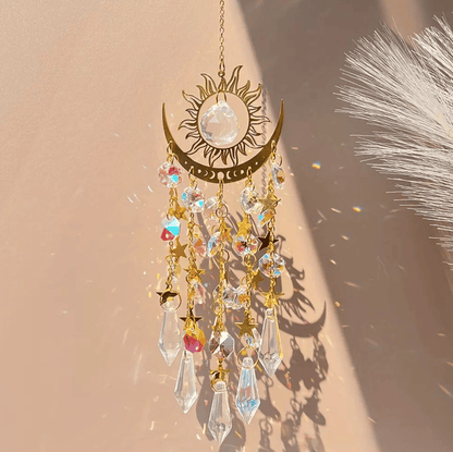 ✨ Crystal Solar Light Chime - Rainbow Light and Garden, Curtain Decorations