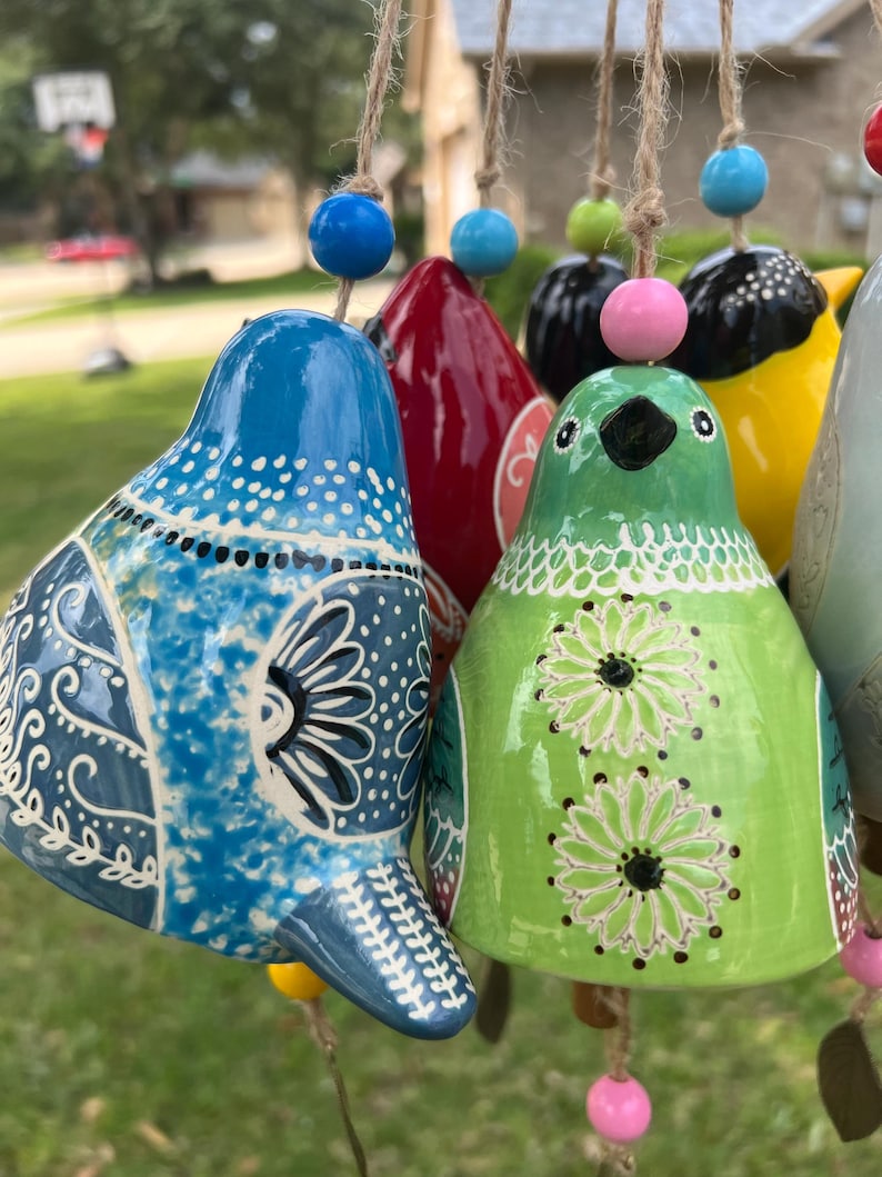 🐦🐦Hand-Painted Ceramic Bird wind Chimes (Handmade by Jordan Maynard®)-Buy 2 Free Shipping