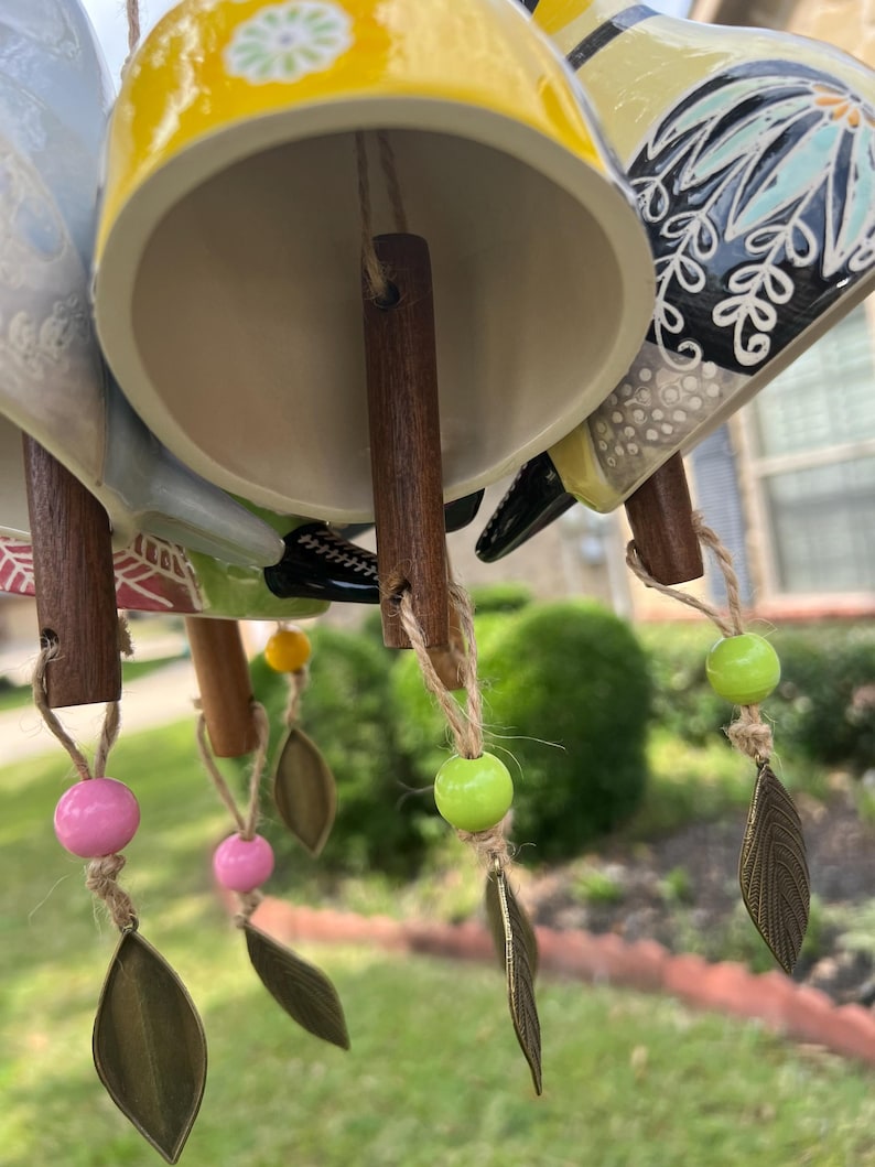 🐦🐦Hand-Painted Ceramic Bird wind Chimes (Handmade by Jordan Maynard®)-Buy 2 Free Shipping