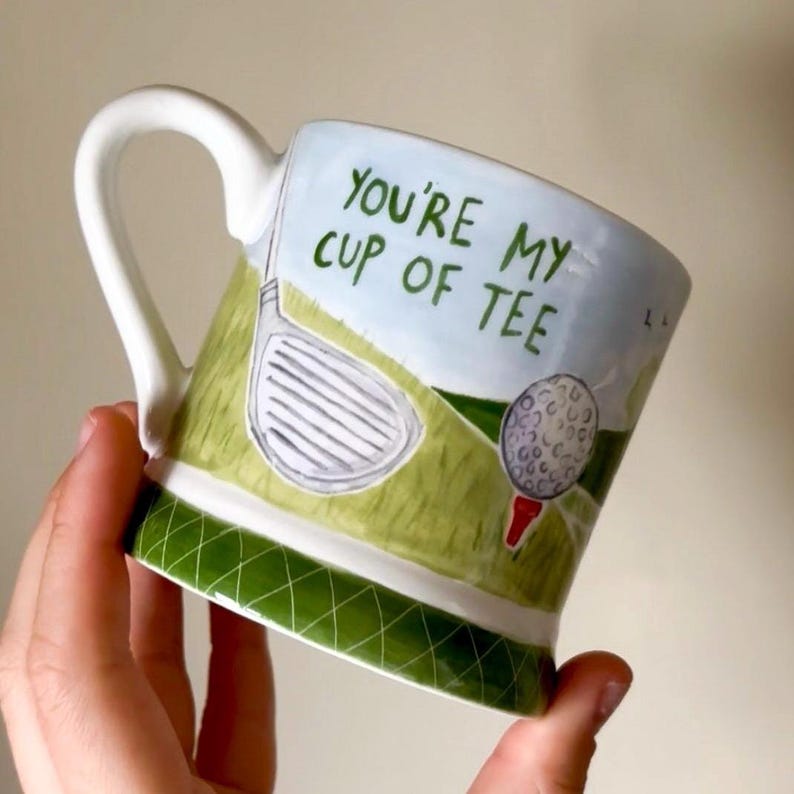 You’re my cup of tee!☕️⛳️ Hand Painted Golf Mug – The Ultimate Mother’s & Father’s Day Gift for Golf Lovers