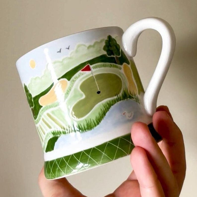 You’re my cup of tee!☕️⛳️ Hand Painted Golf Mug – The Ultimate Mother’s & Father’s Day Gift for Golf Lovers