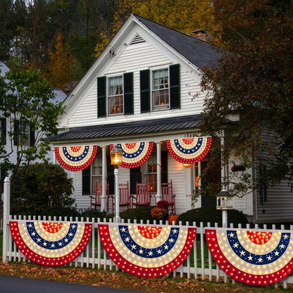 🔥2️⃣5️⃣0️⃣ Hot Sale - 3 x 6 Ft LED Patriotic Bunting Banner for America’s 250th