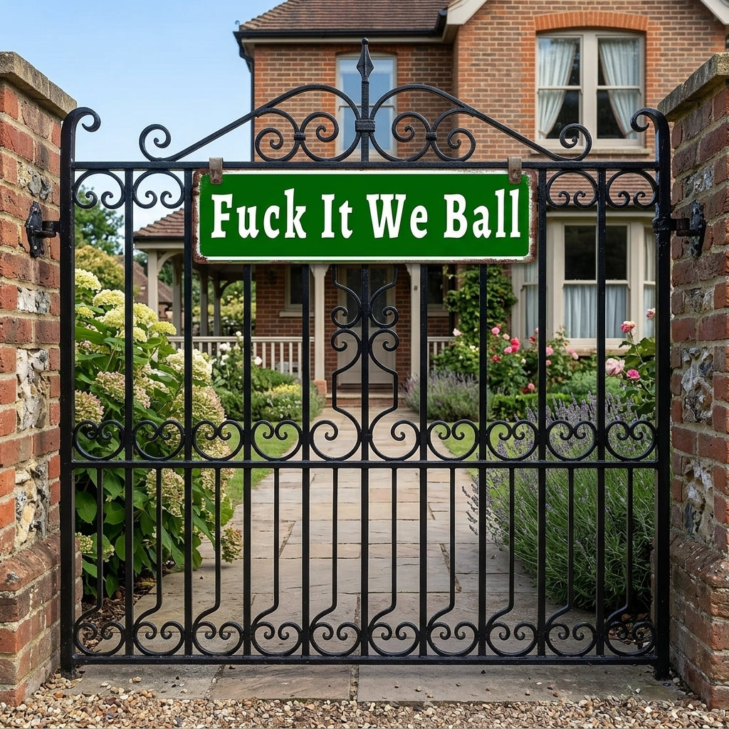 F*ck It We Ball Metal Sign Funny Retro Wall Decor
