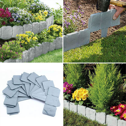 High-quality, durable simulated stone garden fence