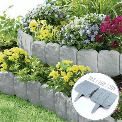 High-quality, durable simulated stone garden fence