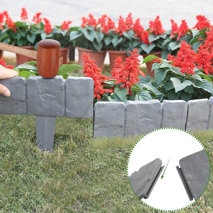 High-quality, durable simulated stone garden fence