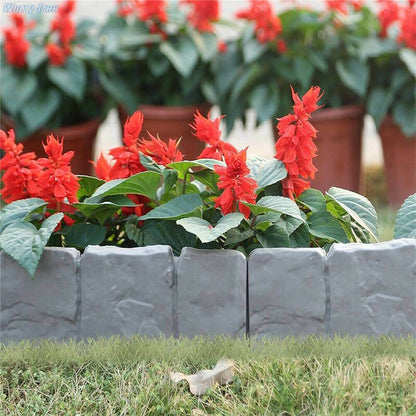 High-quality, durable simulated stone garden fence
