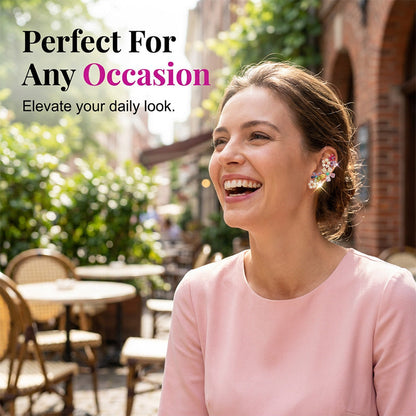🌸 40% OFF NOW! 🌸Women's Vibrant Floral Crawler Earrings